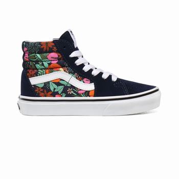 Detske Kotnikove Tenisky Vans Multi Tropic Sk8-Hi (4-8 years) Viacfarebný Modre/Biele VA68WDJHL